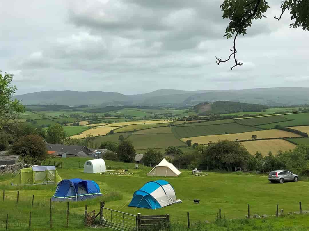 Shepherd's Crag Glamping: Campsite on an overcast summer's day