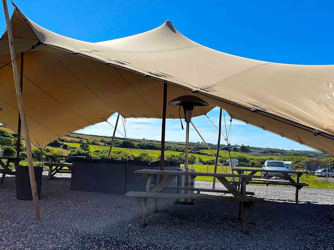 Tregella Place Camping: Catering area