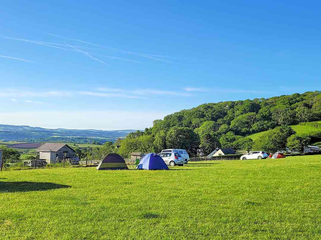 Hennock Hideaways: Visitors View from site pitches