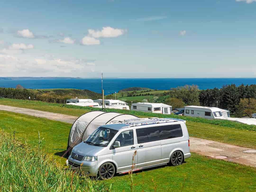 Tencreek Holiday Park: Pitches with a view