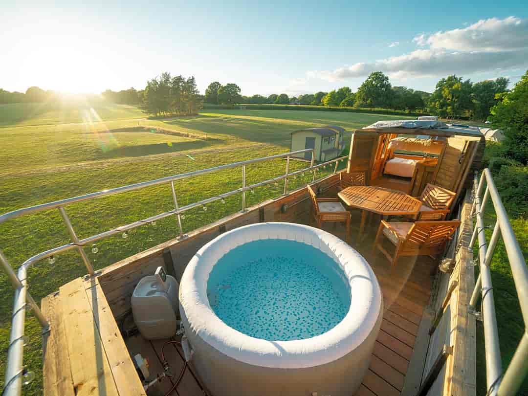 Live The Adventure Bus: View from the rooftop hot tub