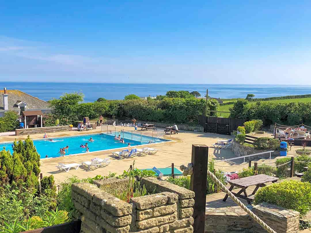 Seaview Gorran Haven Holiday Park: Swimming pool views