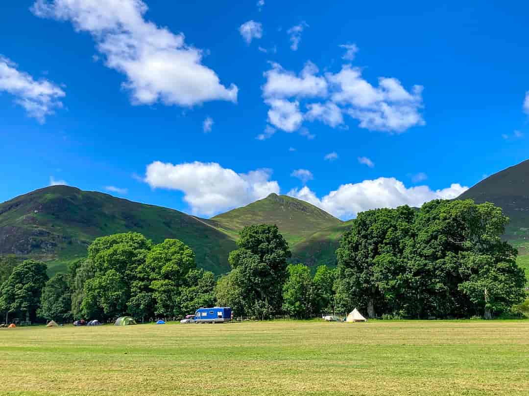 Newlands Valley Campsite: View of the field and the pitches