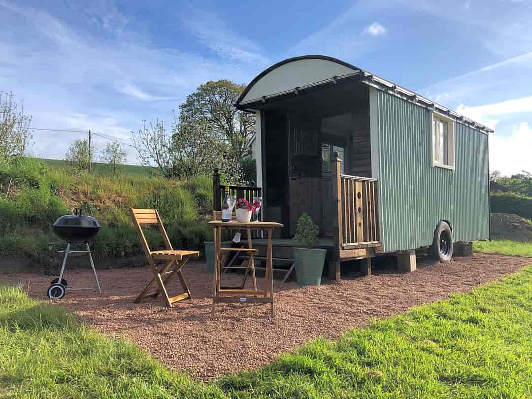 South Ford Farm Camping: View of the shepherd's hut