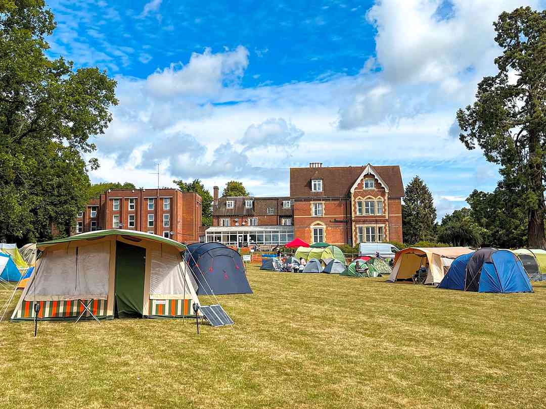 Springbok Campsite: Lower field and main house (photo added by manager on 08/09/2022)