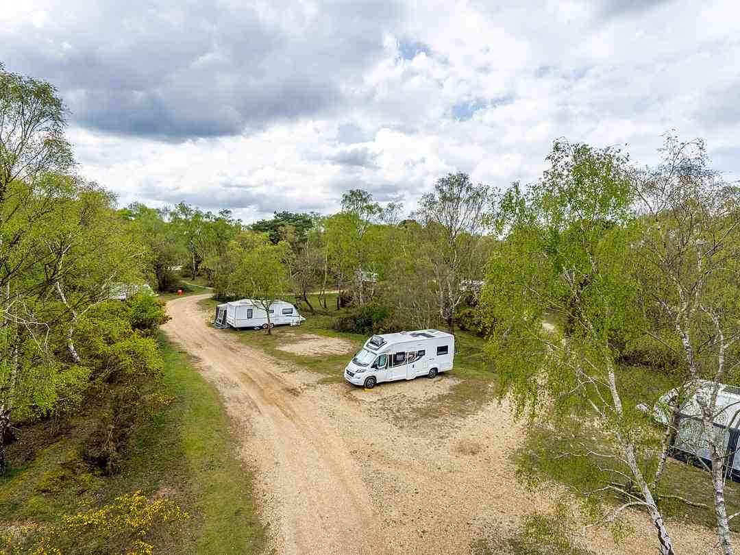 Matley Wood Caravan and Camping Site: Pitches between the trees