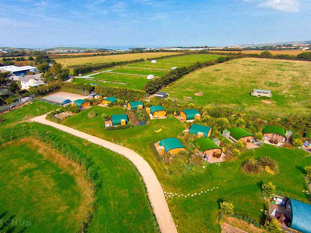 Atlantic Surf Pods: Aerial view of the site (photo added by manager)