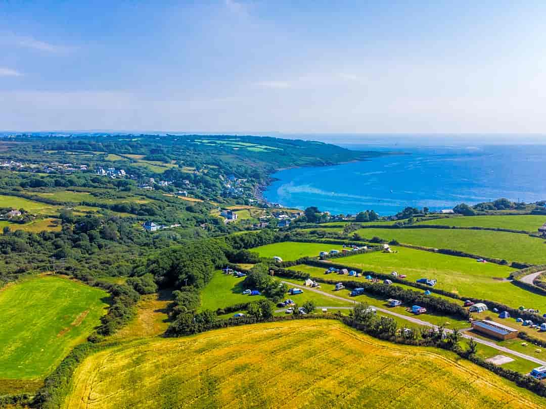 Coverack Camping at Penmarth Farm: Aerial view