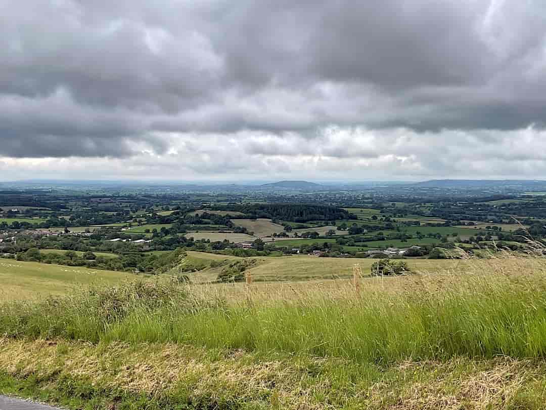 Haywards Bridge Farm: View from nearby Okeford Hill