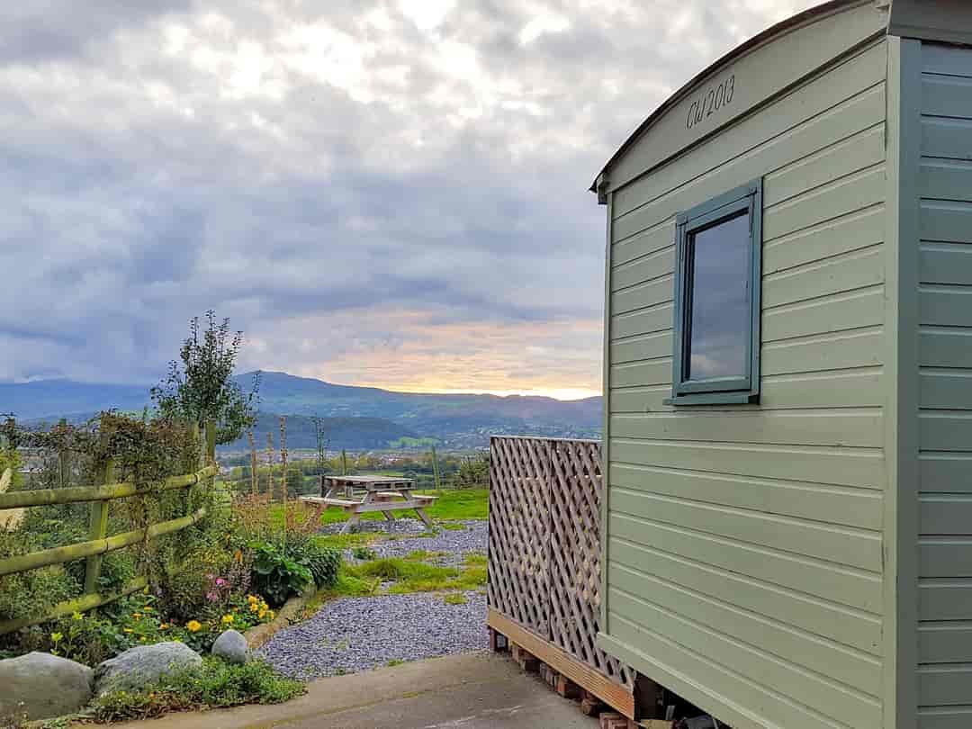 Fron Farm Shepherd's Huts: Visitor image of their amazing views from Shepherds Hut