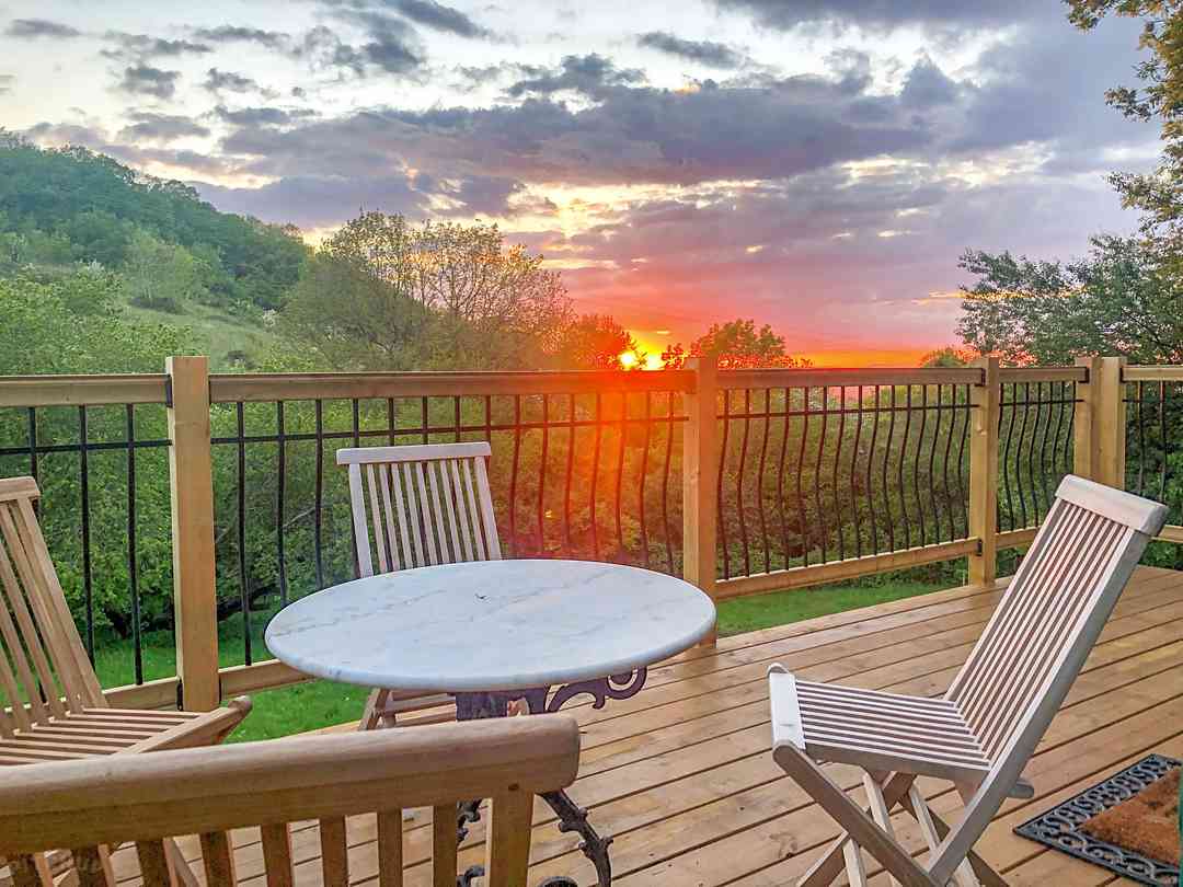 Gurt Yurts: View from the deck at sunset