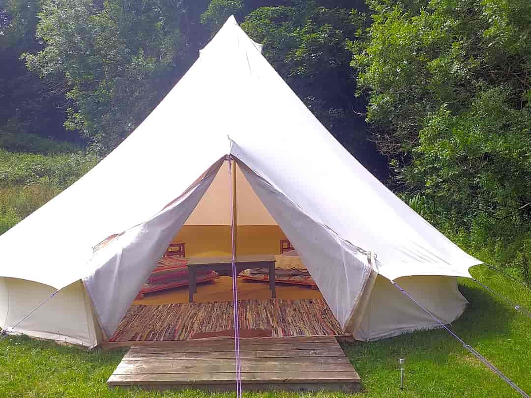 Polgreen Glamping: Bell tent exterior