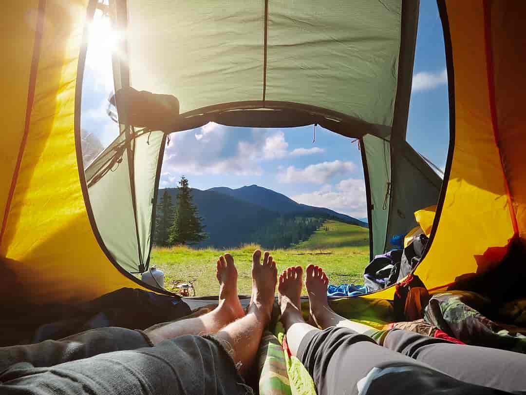 Camping Um Bierg: Views from a tent