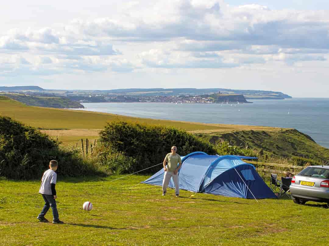 Crows Nest Caravan Park: Sea view from the pitch