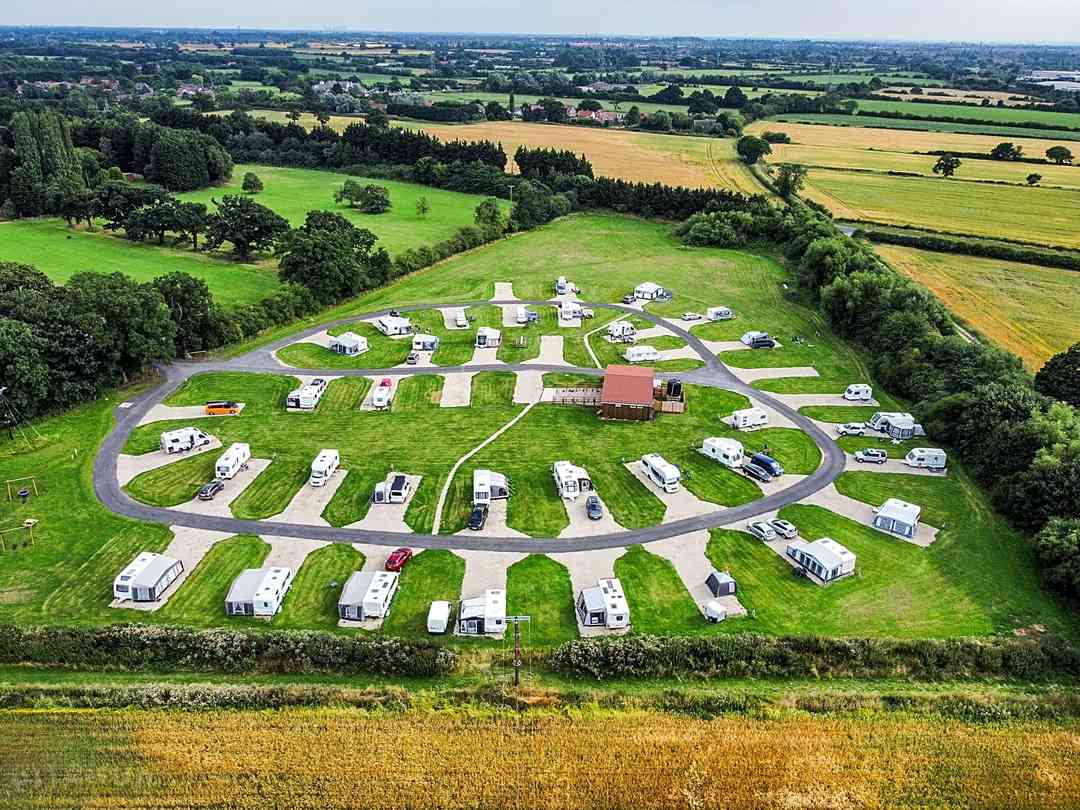 Beechwood Caravan Park York: Aerial view of the site (photo added by manager on 04/08/2022)