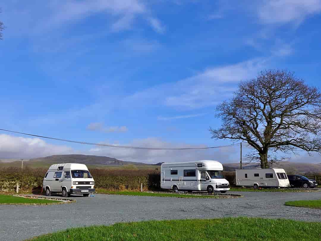 Orcaber Caravan and Camping Site: Super pitches - hard standing, water tap and grey waste disposal