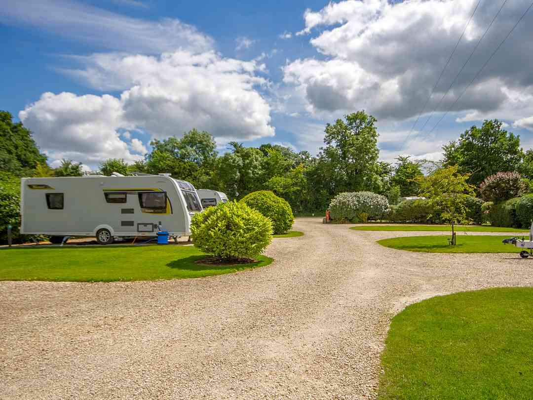 Plough Lane Caravan Site: View of the pitches