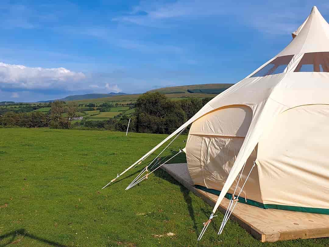 Aber Glamping: View to the Brecon Beacons