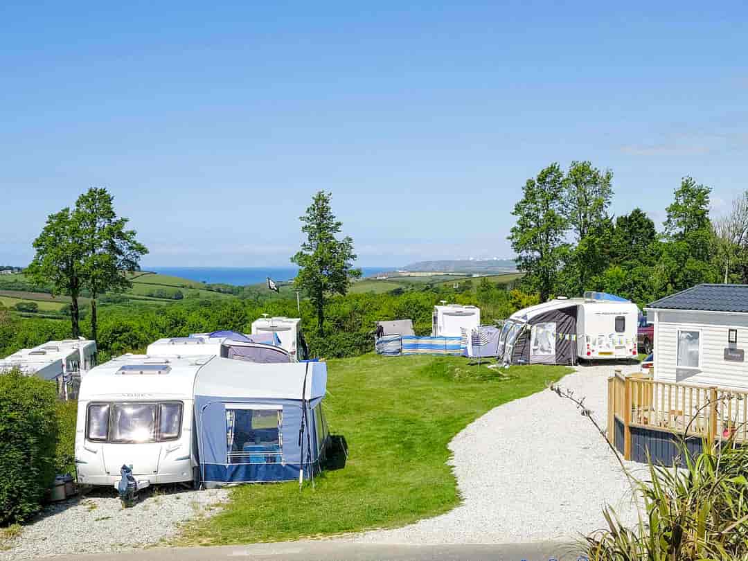 Cornish Coasts Caravan and Camping Park: Sea view pitches