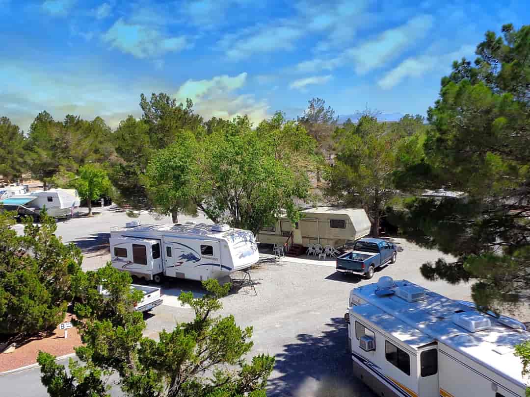 Preferred RV Resort: High angle view of RV site parking
