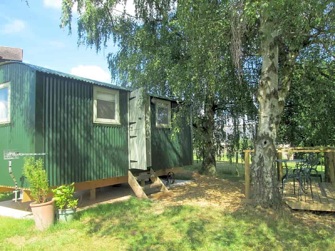 Hay and Hedgerow Glamping: Shepherd's hut