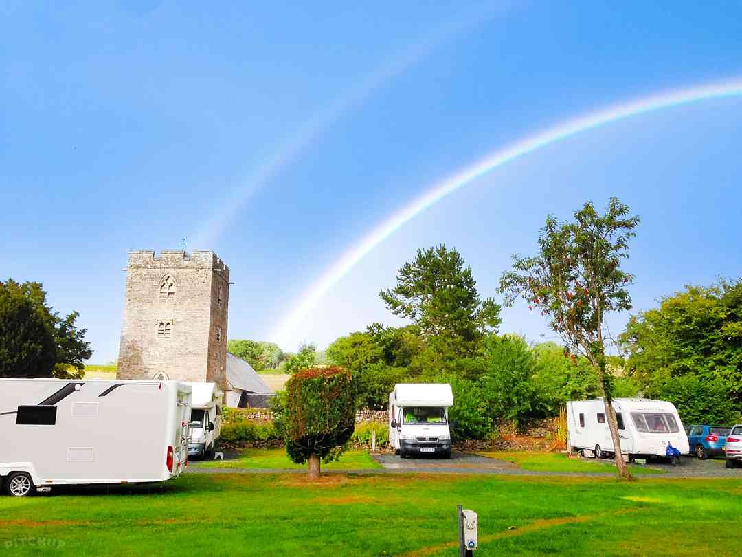 Disserth Caravan and Camping Park: Disserth -  pot of gold at the end of the rainbow! (from my camp chair)