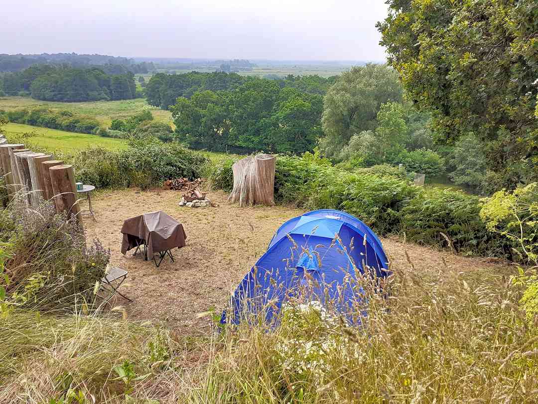 Waveney Wild Woods and Camp: Two man tent pitched at The Lookout (photo added by manager on 24/07/2023)