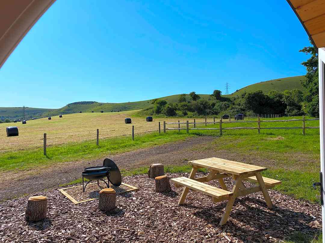 Foot of the Downs: View from the pod's outdoor area (photo added by manager on 26/07/2021)