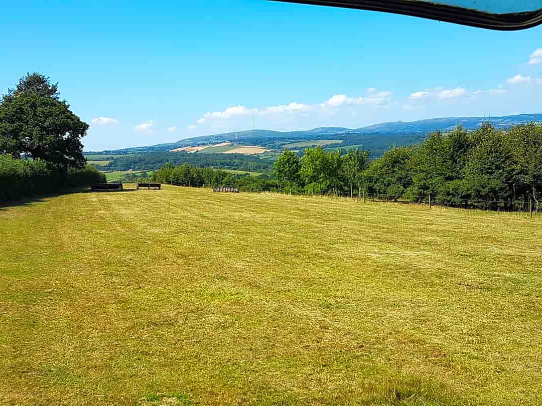 Kelliwik Valley Glamping: View of Bodmin Moor from the farm