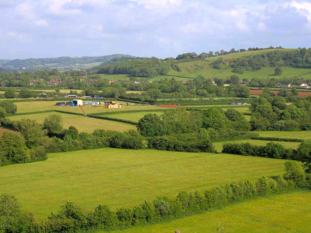 Wookey Farm: Pitching meadow centre of photo
