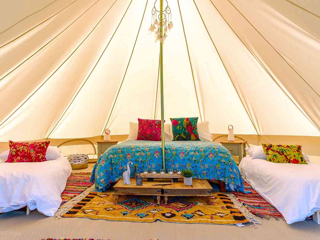 Blanca's Bell Tents at Courtyard Farm: Interior (photo added by manager on 21/06/2021)
