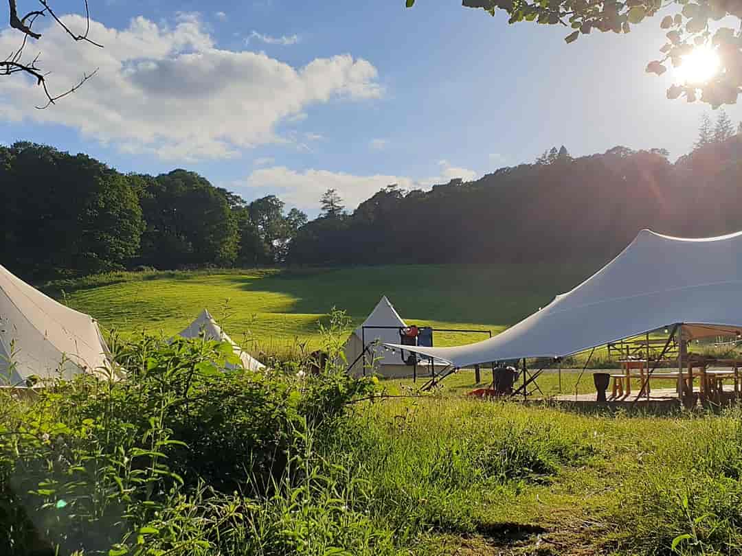 Graythwaite Glamping: Communal stretch tent for socialising and relaxing