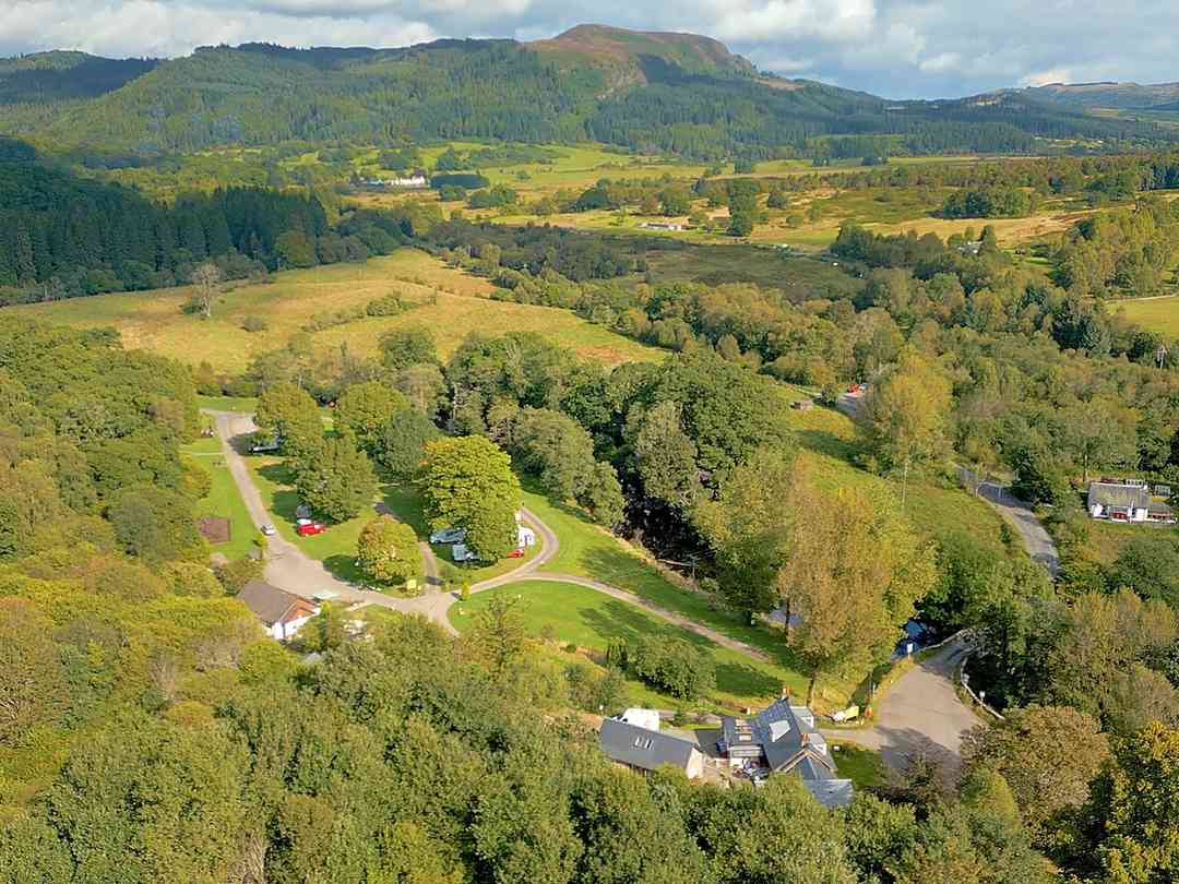 Cobleland Campsite: Aerial view of the site (photo added by manager on 07/01/2023)