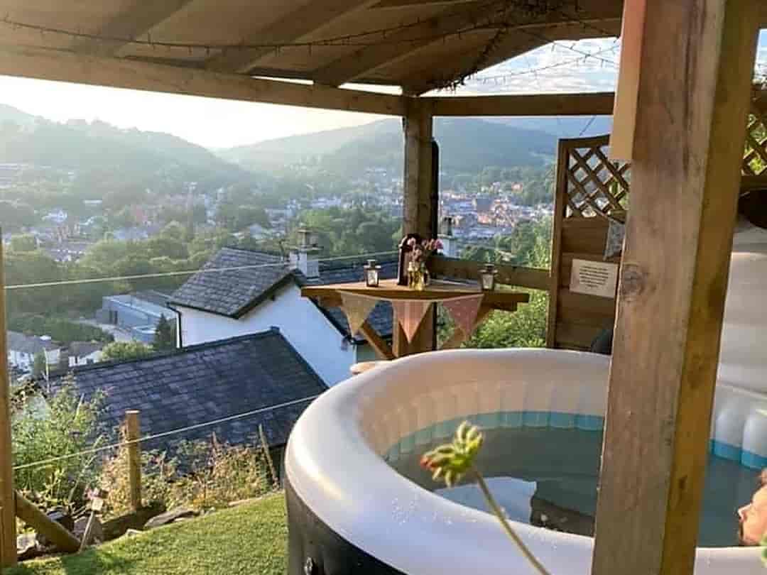 Llangollen Shepherd's Huts: View from the hot tub