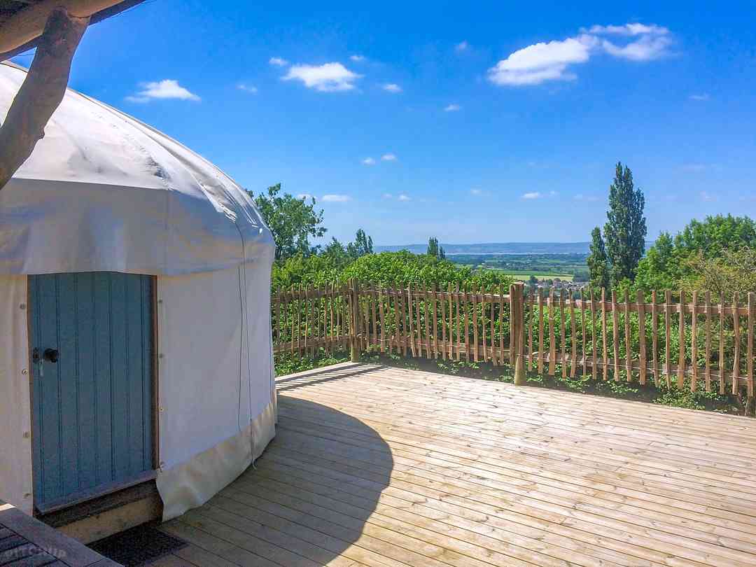 The Teasel Yurts: Yurt decking area (photo added by manager on 21/12/2022)