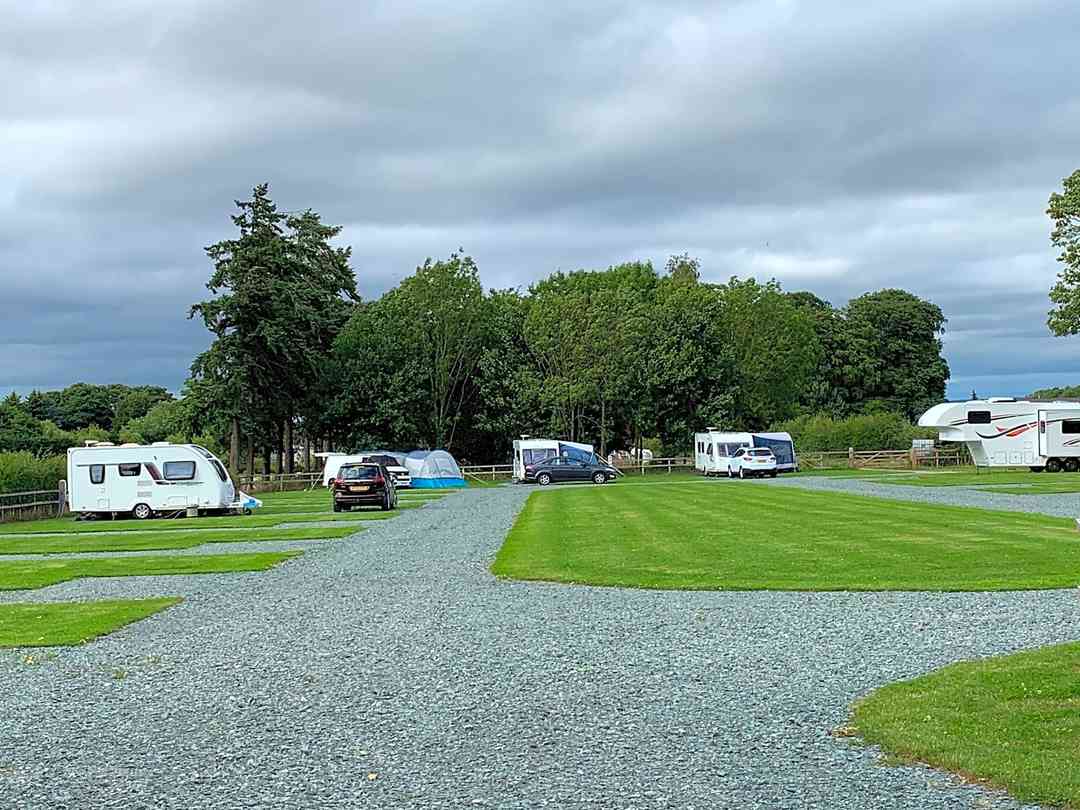Condover Park Touring Caravan Site: Spacious pitches (photo added by manager on 11/07/2023)