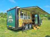 Exterior of the touring caravan