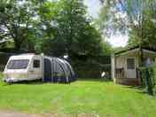 Pitch with private bathroom amenities