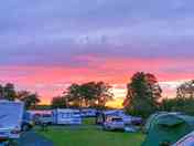Sunset over the site