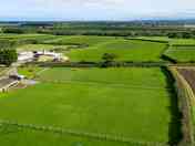 Aerial view of the campsite