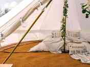 Furnished bell tent interior (added by manager 03 Mar 2024)