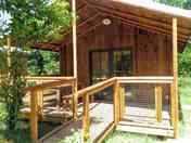 Chalet exterior with ramp