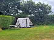 a small tent on pitch 10