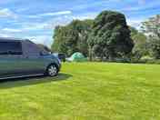 Our non electric grass field with views over nidderdale