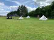 The group site includes 3 bell tents each sleeping 4 people, great for family groups (added by manager 22 Jun 2022)