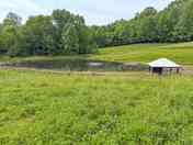 Powered site overlooking the pond