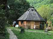 The bungalow is just a few meters from the camping field