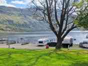Loch view from the tourer pitches