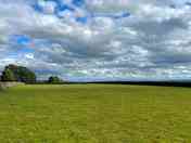 Dramatic skies over the camping field