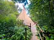 Exterior of the Wildflower tipi